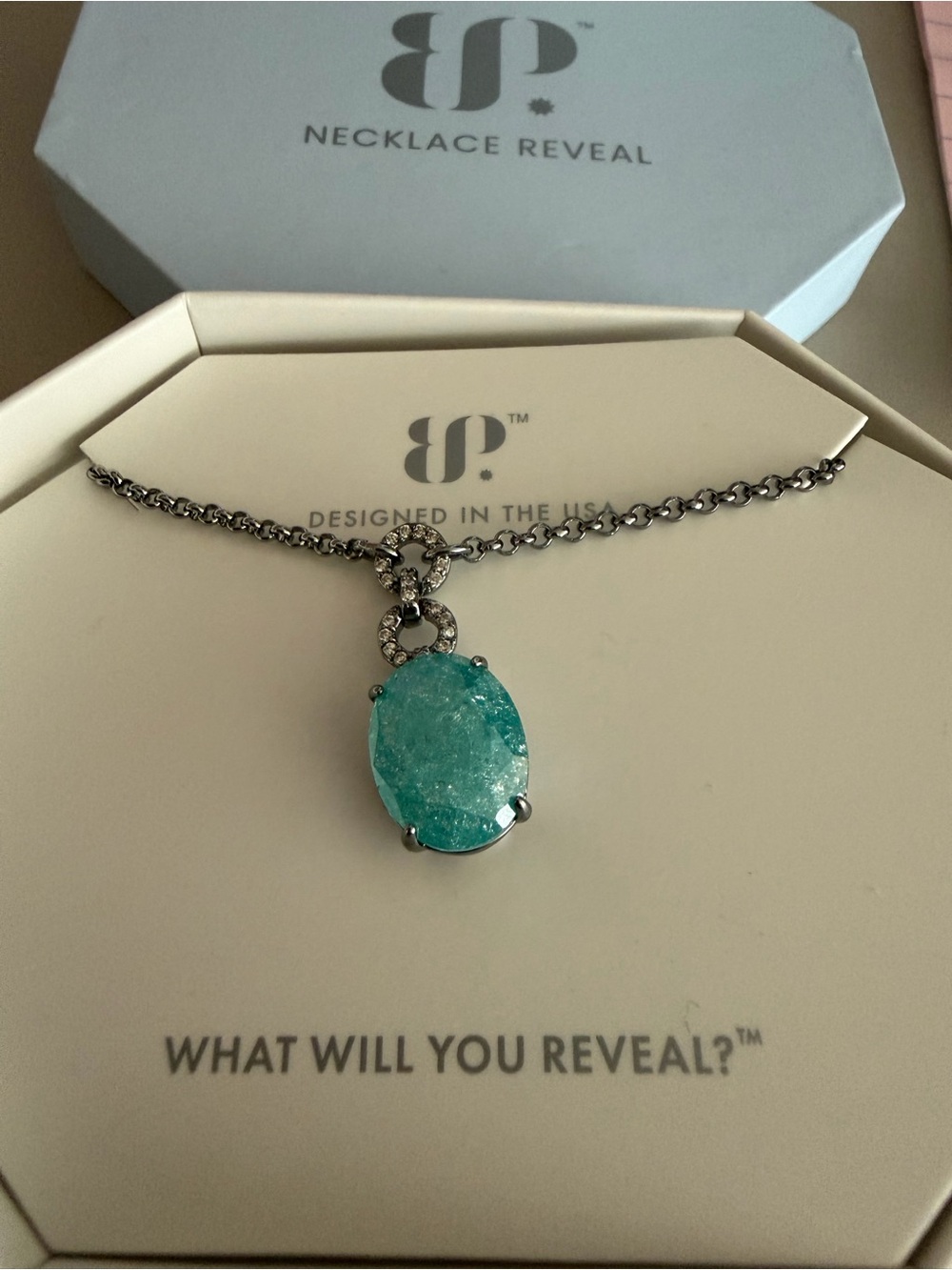 Bomb Party “Everything I Dreamt” Necklace | Blue Topaz CZ | Hematite